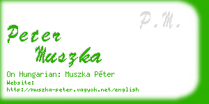 peter muszka business card